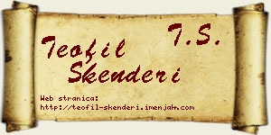 Teofil Skenderi vizit kartica
